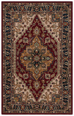 Safavieh Heritage 225 Hand Tufted  Rug Red / Ivory 5' x 8'