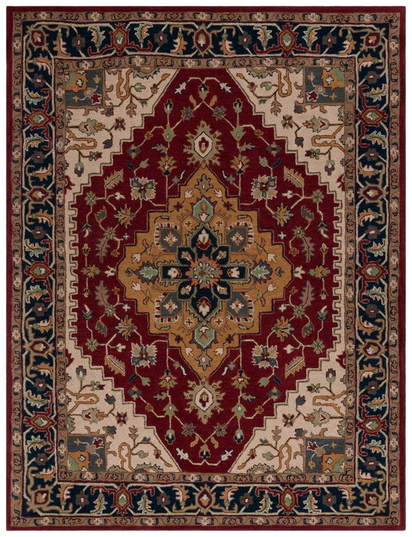 Safavieh Heritage 225 Hand Tufted  Rug Red / Ivory 8' x 10'