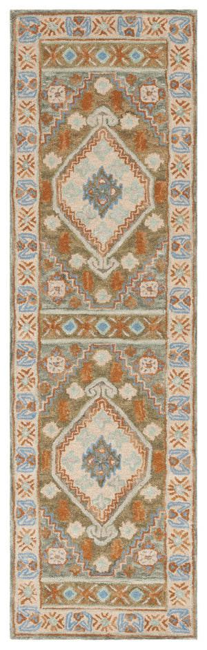 Safavieh Heritage 226 Hand Tufted  Rug Ivory / Light Blue 4' x 6'