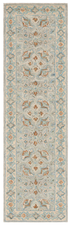 Safavieh Heritage 227 Hand Tufted  Rug Green / Ivory 4' x 6'