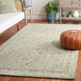 Safavieh Heritage 227 Hand Tufted  Rug Green / Ivory 5' x 8'