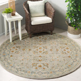 Safavieh Heritage 227 Hand Tufted  Rug Green / Ivory 6' x 6' Round