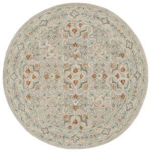 Safavieh Heritage 227 Hand Tufted  Rug Green / Ivory 6' x 6' Round