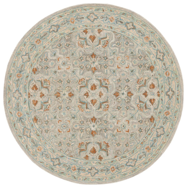 Safavieh Heritage 227 Hand Tufted  Rug Green / Ivory 6' x 6' Round