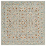 Safavieh Heritage 227 Hand Tufted  Rug Green / Ivory 6' x 6' Square