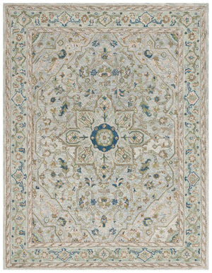 Safavieh Heritage 227 Hand Tufted  Rug Green / Ivory 8' x 10'