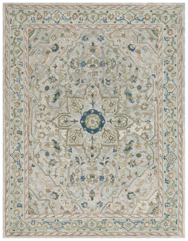 Safavieh Heritage 227 Hand Tufted  Rug Green / Ivory 8' x 10'