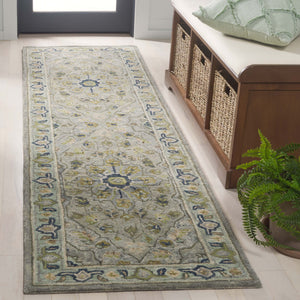 Safavieh Heritage 228 Hand Tufted  Rug Ivory / Blue 4' x 6'