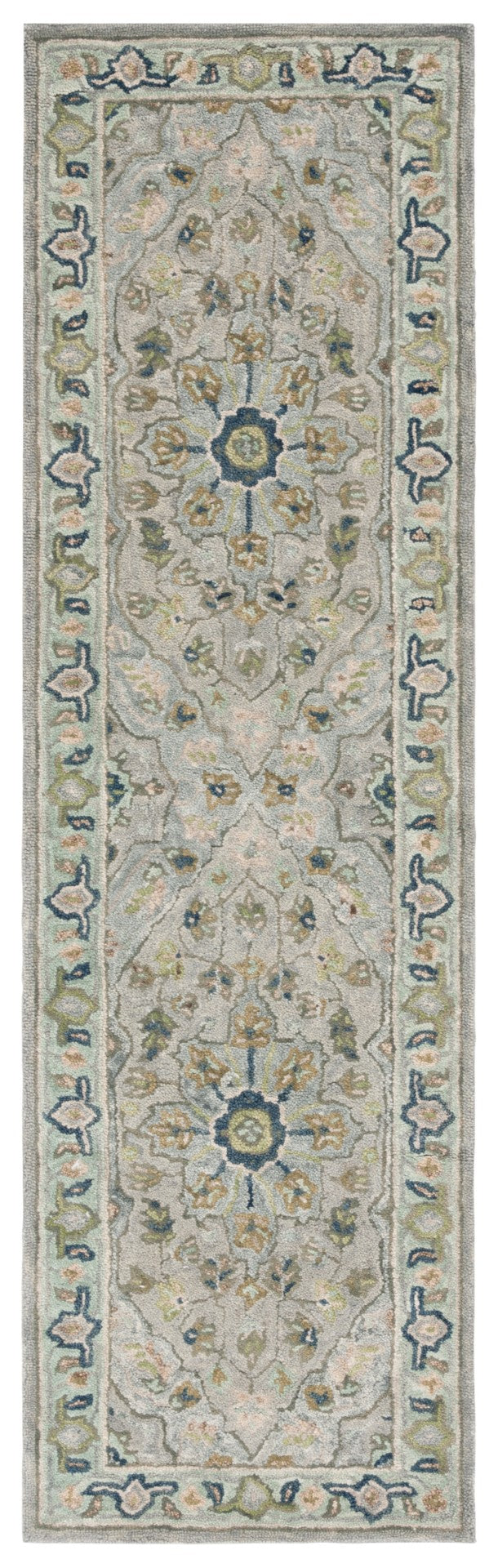 Safavieh Heritage 228 Hand Tufted  Rug Ivory / Blue 4' x 6'