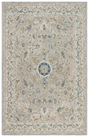 Safavieh Heritage 228 Hand Tufted  Rug Ivory / Blue 5' x 8'