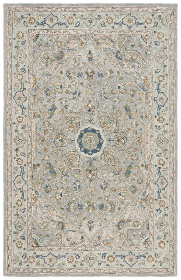 Safavieh Heritage 228 Hand Tufted  Rug Ivory / Blue 5' x 8'
