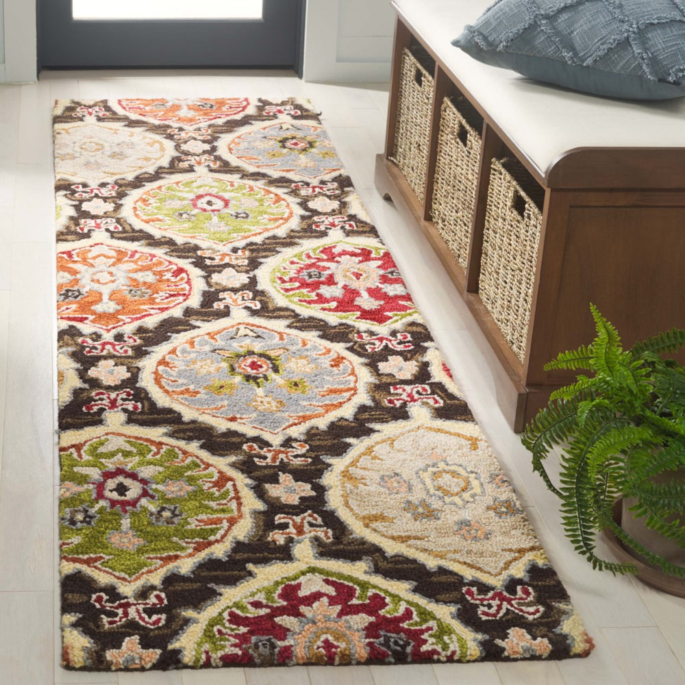 Safavieh Heritage 230 Hand Tufted  Rug Red / Green 4' x 6'