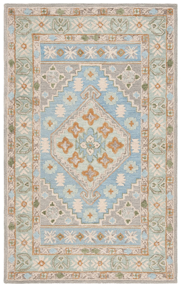 Safavieh Heritage 231 Hand Tufted  Rug Green / Ivory 5' x 8'