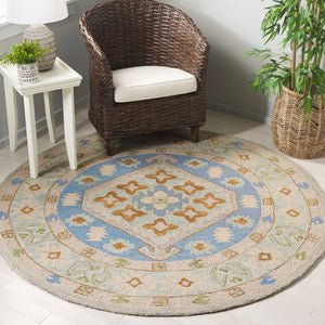 Safavieh Heritage 231 Hand Tufted  Rug Green / Ivory 6' x 6' Round