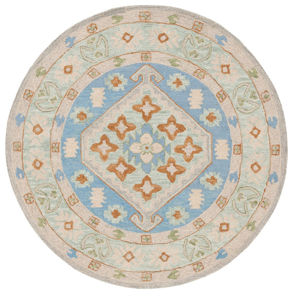 Safavieh Heritage 231 Hand Tufted  Rug Green / Ivory 6' x 6' Round