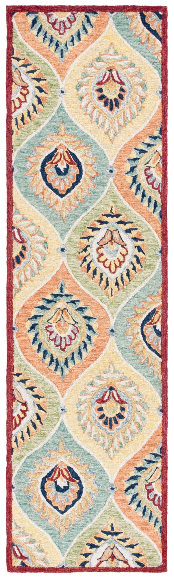 Safavieh Heritage 358 Tufted Traditional Rug Green / Rust 6' x 6' Square