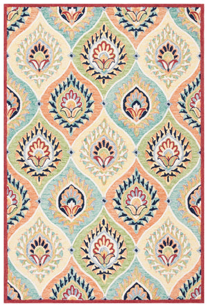 Safavieh Heritage 358 Tufted Traditional Rug Green / Rust 5' x 8'