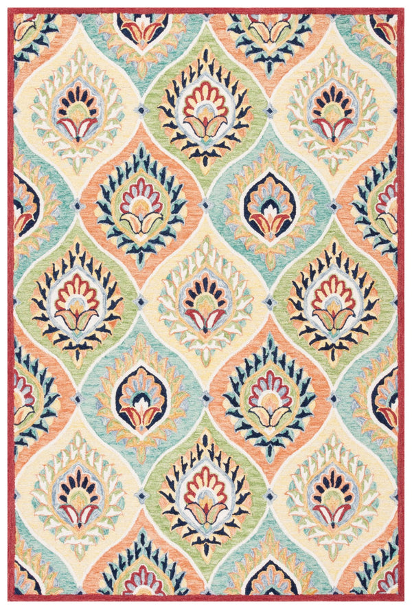 Safavieh Heritage 358 Tufted Traditional Rug Green / Rust 5' x 8'