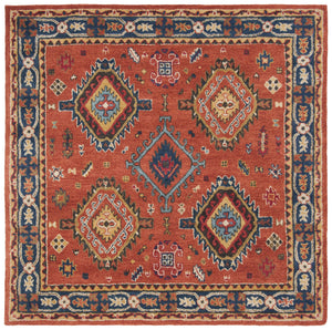 Safavieh Heritage Hand-Tufted Wool Rug In Rust & Navy With Oriental Motifs — Durable, Elegant Centerpiece 10'-0" x 14'-0" HG427P-10