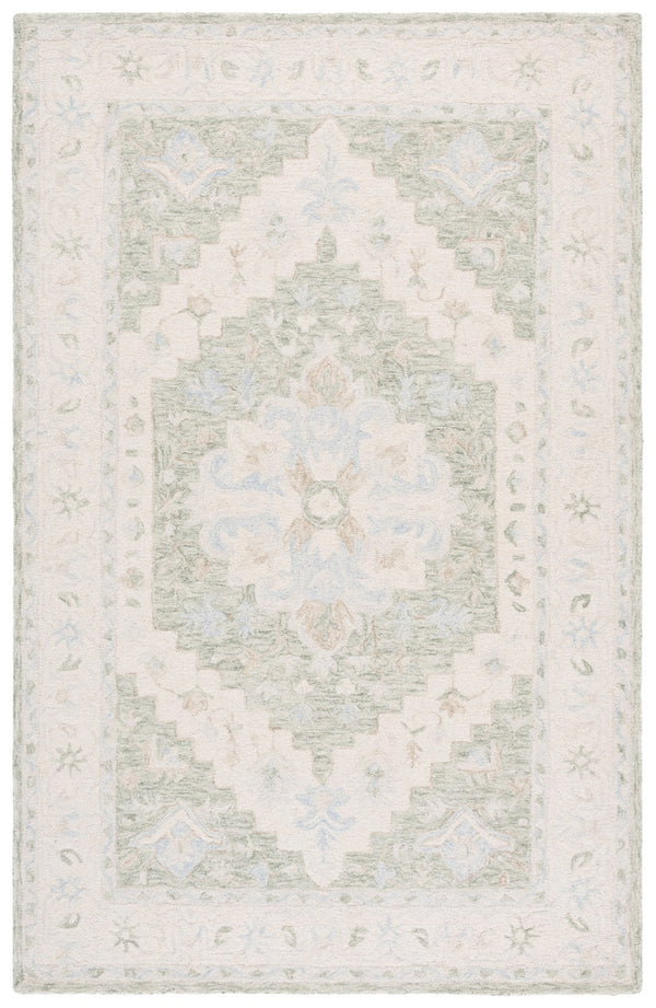 Safavieh Heritage Hand-tufted Wool Area Rug - Elegant Traditional Design For A Serene Home Atmosphere Light Green ,Beige Wool Pile Hg525y-6