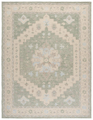 Safavieh Heritage Hand-tufted Wool Area Rug - Elegant Traditional Design For A Serene Home Atmosphere Light Green ,Beige Wool Pile Hg525y-6