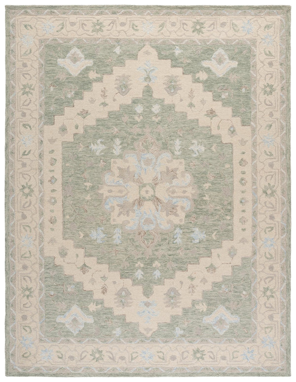 Safavieh Heritage Hand-tufted Wool Area Rug - Elegant Traditional Design For A Serene Home Atmosphere Light Green ,Beige Wool Pile Hg525y-6