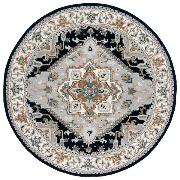 Safavieh Heritage 625 Hand Tufted Traditional Rug Grey / Navy 2'-3" x 4' RECTANGLE