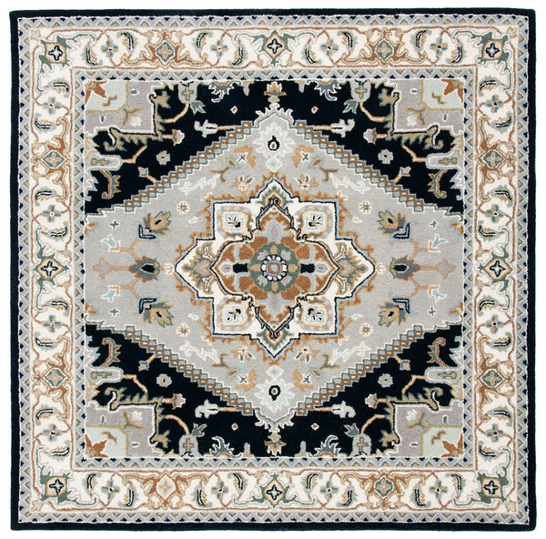 Safavieh Heritage 625 Hand Tufted Traditional Rug Grey / Navy 2'-3" x 4' RECTANGLE