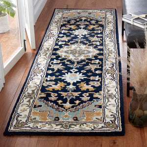 Safavieh Heritage 625 Hand Tufted  Rug Navy / Ivory HG625N-8SQ