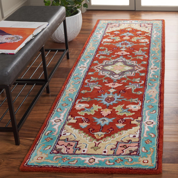 Safavieh Heritage 625 HG625 Hand Tufted Traditional Rug Red / Blue HG625R-28