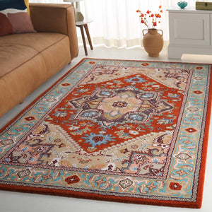 Safavieh Heritage 625 HG625 Hand Tufted Traditional Rug Red / Blue HG625R-6R
