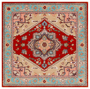 Safavieh Heritage 625 Hand Tufted Traditional Rug Red / Blue 6' x 6' Square