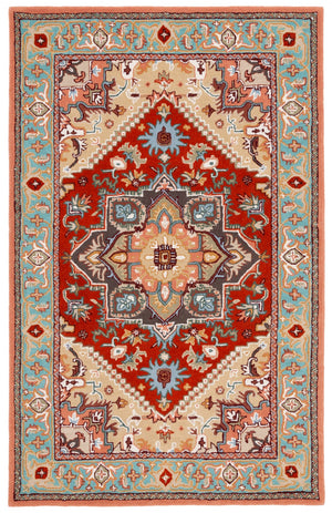 Safavieh Heritage 625 Hand Tufted Traditional Rug Red / Pink 8' x 10'