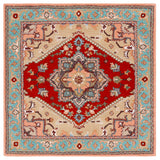 Safavieh Heritage 625 Hand Tufted Traditional Rug Red / Pink 6' x 6' Square