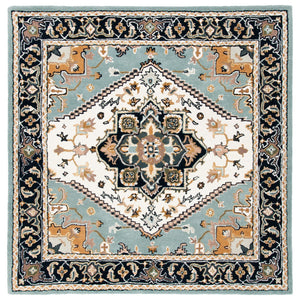 Safavieh Heritage 625 Hand Tufted  Rug Grey / Green 10' x 10' Square