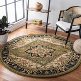 Safavieh Heritage 625 Hand Tufted  Rug Green / Light Brown HG625Y-8SQ