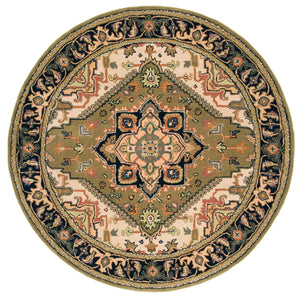 Safavieh Heritage 625 Hand Tufted  Rug Green / Light Brown HG625Y-8SQ