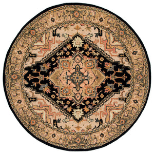 Safavieh Heritage 625 Hand Tufted  Rug Black / Gold HG625Z-6OV