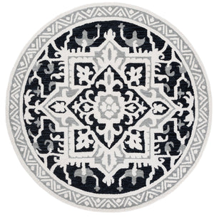 Safavieh Heritage Traditional Hand-tufted Runner Area Rug - Luxurious Wool Blend For Timeless Home Elegance Black ,Ivory 80% Wool,10% Cotton,10% Latex Hg675z-6r