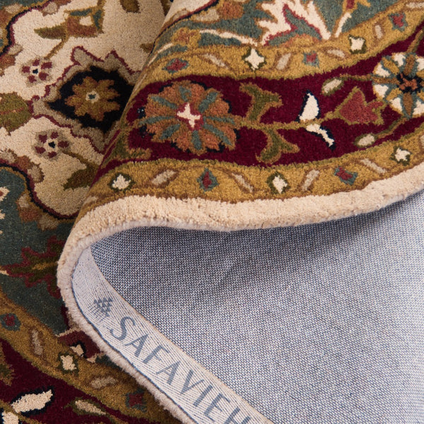 Safavieh Heritage Hand Tufted Wool Area Rug - Luxurious Floral Design, Crafted In India For Timeless Elegance Ivory ,Red Wool Hg760a-8ov