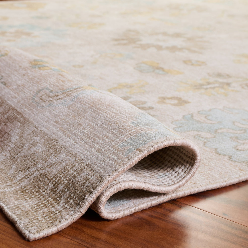 Safavieh Heritage Hand-Knotted 8X10 Light Brown & Blue Rug — 60% Bamboo Silk Blend, Low 0.25" Pile, Durable Elegance HGK105T-8