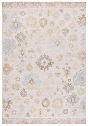 Safavieh Heritage Hand-Knotted 8X10 Light Brown & Blue Rug — 60% Bamboo Silk Blend, Low 0.25" Pile, Durable Elegance HGK105T-8