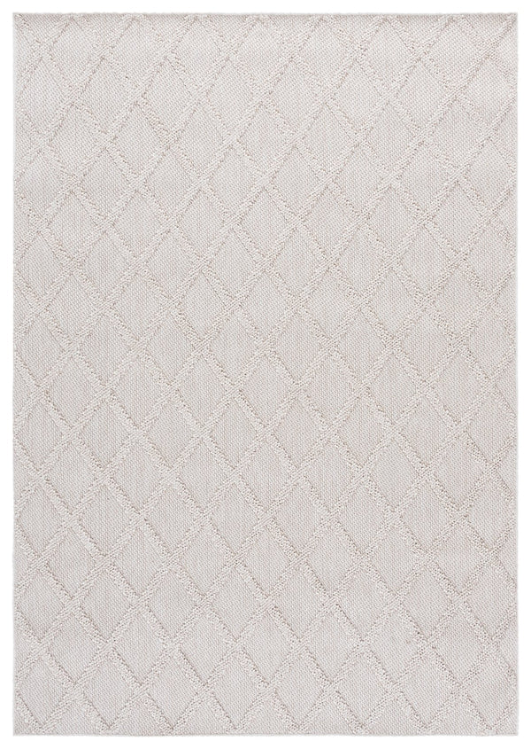 Safavieh Highland Light Beige Ivory Geometric Area Rug — Low-Pile Turkish Power-Loomed, Durable & Stain-Resistant 5'-3" x 7'-6" HGL950B-5