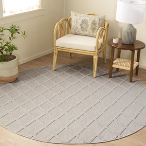 Safavieh Highland Modern Light Beige Ivory Rug — Low-Profile Power-Loomed Geometric Design, Durable Style 6'-7" x 6'-7" HGL950B-7SQ
