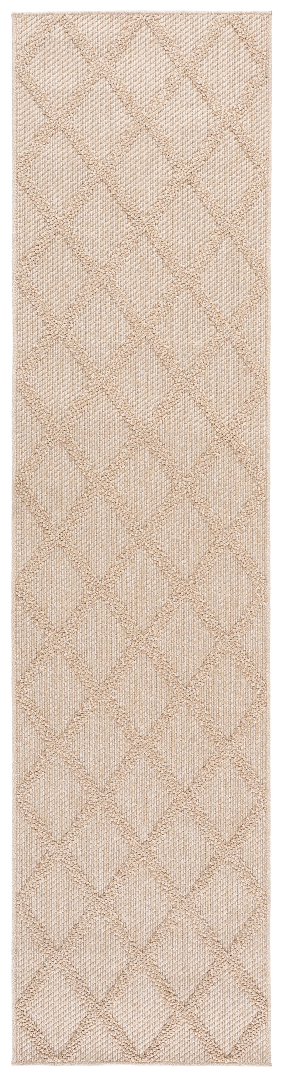 Safavieh Highland Gold And Ivory Geometric Rug — Low-Profile, Power-Loomed Turkish Construction, Stain-Resistant 5'-3" x 7'-6" HGL950D-5