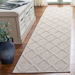 Safavieh Highland Light Grey Ivory Area Rug – Power-Loomed Turkey, Low-Profile Durable Modern Geometric Rug 9'-0" x 12'-0" HGL950F-9