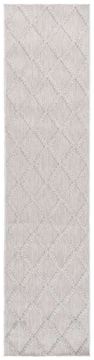 Safavieh Highland Light Grey & Ivory Runner Rug — Low-Profile Geometric Design, Durable Power-Loomed Quality 2'-2" x 9'-0" HGL950F-29