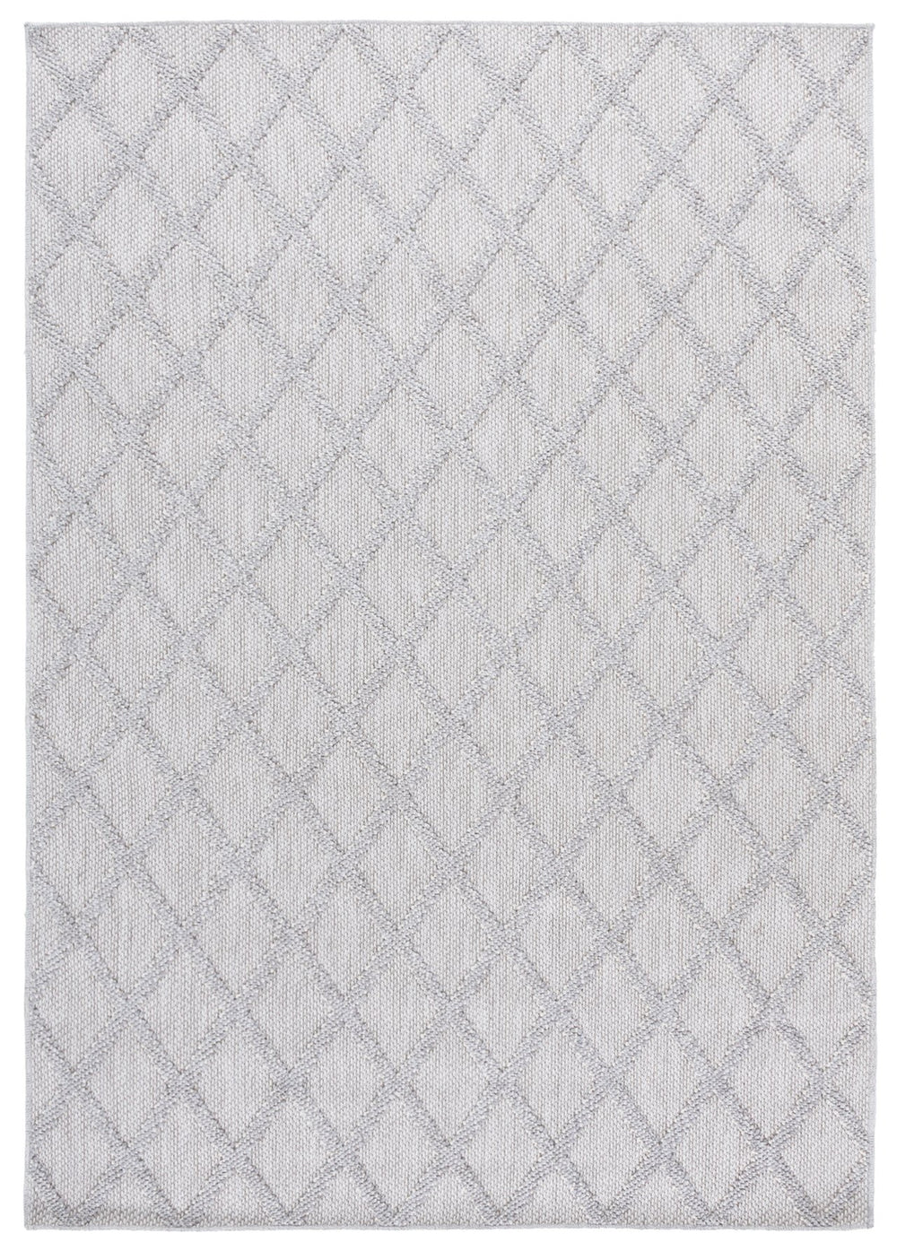 Safavieh Highland Modern Light Grey & Ivory Geometric Rug — Low-Profile Durable Turkish Power-Loomed Square 6'-7" x 6'-7" HGL950F-7SQ