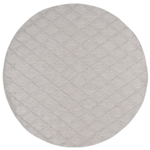 Safavieh Highland Light Grey Ivory Geometric Rug — Low-Profile Power-Loomed Turkey Blend For Modern Rooms 4'-0" x 6'-0" HGL950F-4