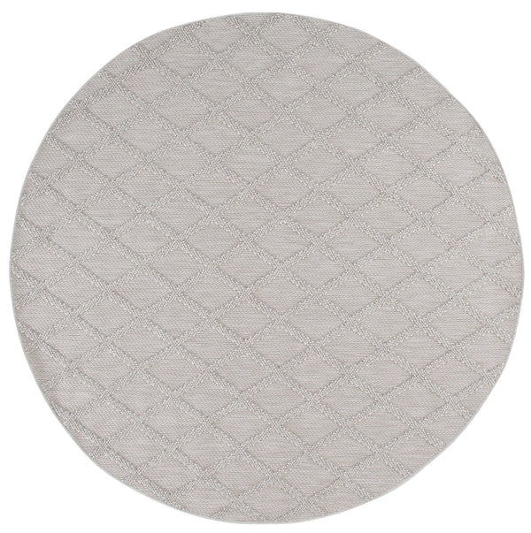 Safavieh Highland Light Grey Ivory Geometric Rug — Low-Profile Power-Loomed Turkey Blend For Modern Rooms 4'-0" x 6'-0" HGL950F-4